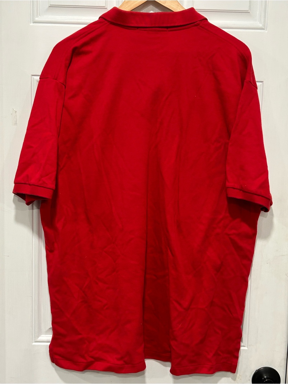 Polo Ralph Lauren Mens Designer Red 100% Cotton Short Sleeve Polo Shirt Sz XL - Picture 5 of 6